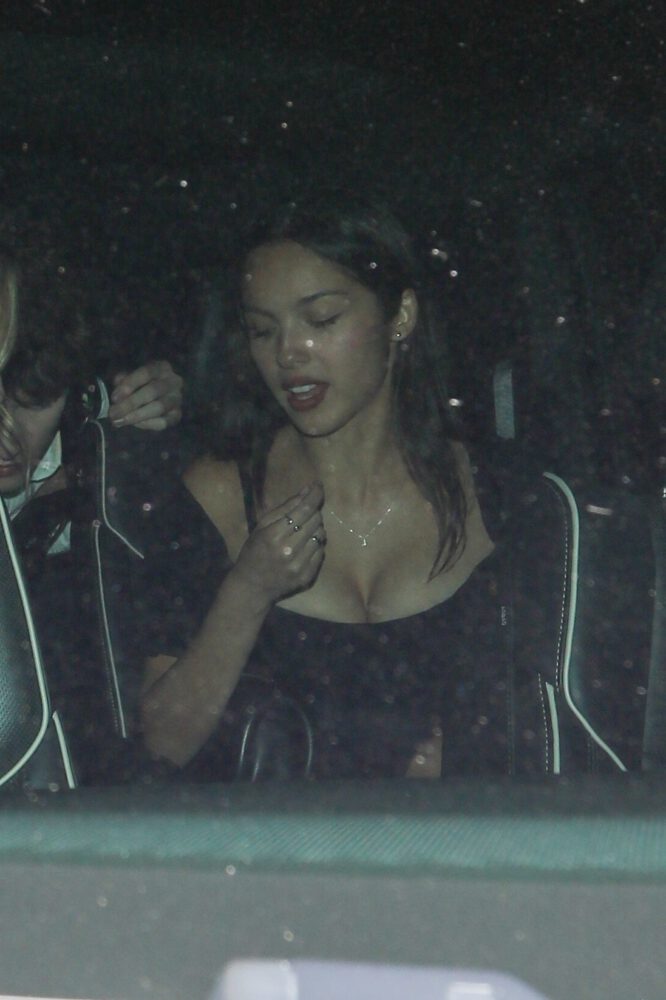 Olivia Rodrigo Busty Black Mini Dress Emmys Party