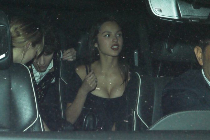 Olivia Rodrigo Busty Black Mini Dress Emmys Party