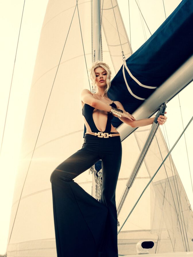 Viktoria Apanasenko Sexy Cutout Bodysuit