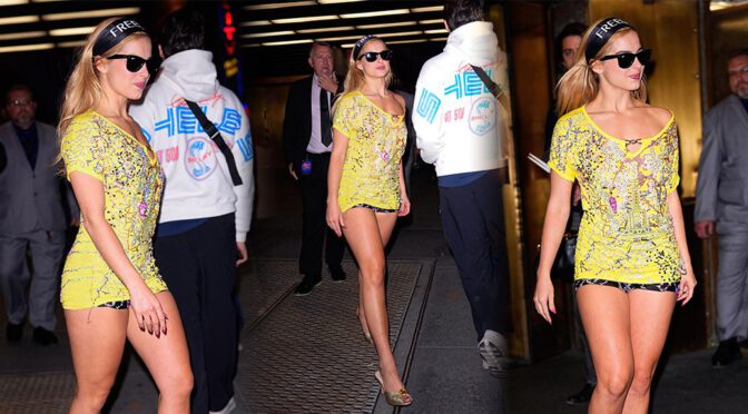 Addison Rae’s Sexy Sparkling Street Style Outside NBC Studios