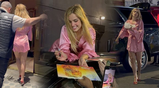 Addison Rae’s Legs Steal the Show in Hot Pink Night Look
