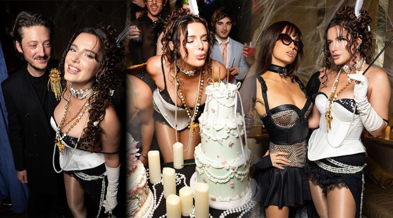 Bella Thorne’s Birthday Cleavage: Corset, Pearls & Party Seduction