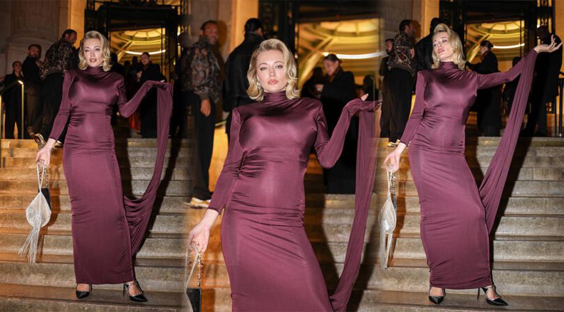Caroline Vreeland’s Body-Hugging Satin Gown Sets Paris Ablaze