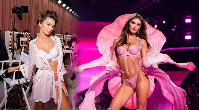 Emily Ratajkowski Sizzles in Barely-There Lingerie at VS Fashion Show