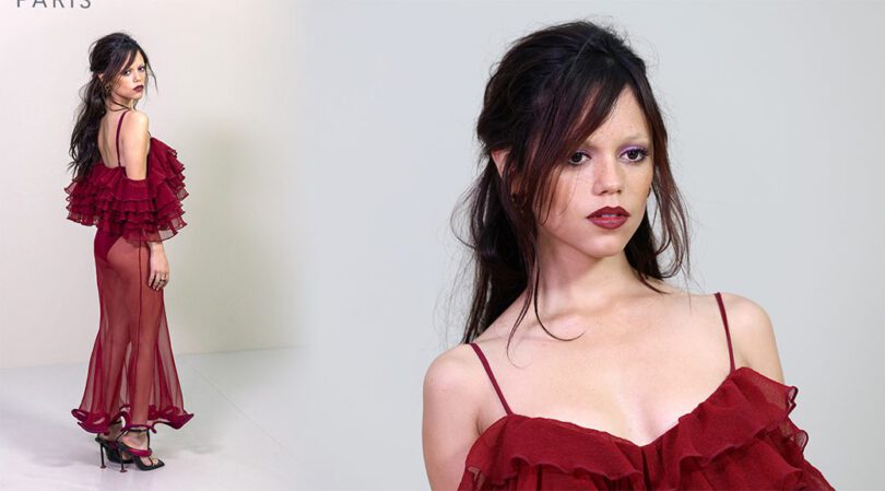 Jenna Ortega’s Booty-Baring Red Dress Ignites Paris