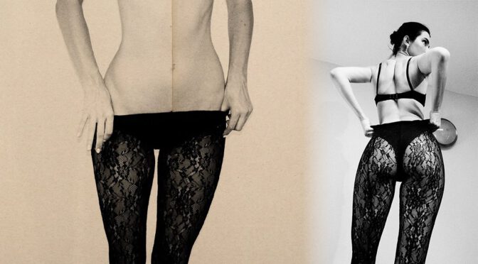 Kendall Jenner’s Ass in Sheer Lace Tights — Unmissable