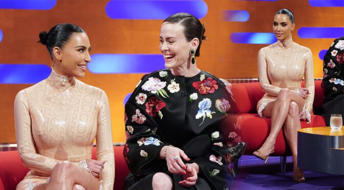 Kim Kardashian Explodes Onto Graham Norton Show in Nude Latex Dress!