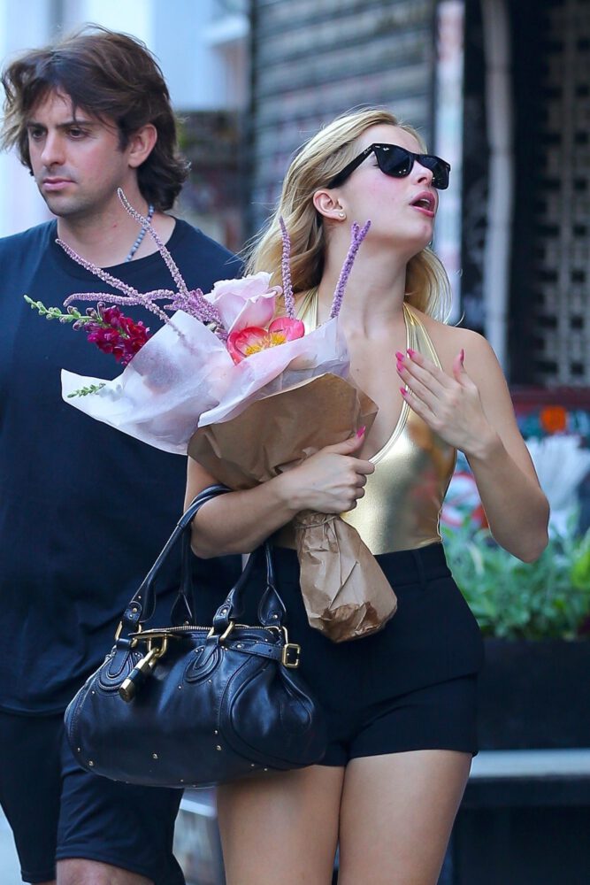 Addison Rae Braless Gold Halter Pokies Legs Booty Nyc