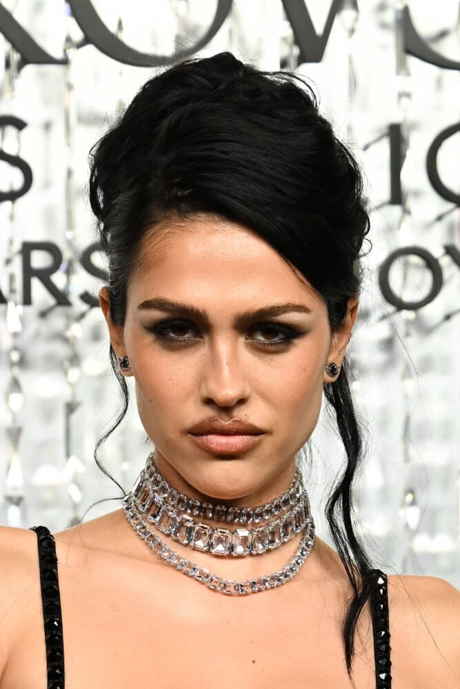 Amelia Gray Hamlin Sheer Crystal Mesh Dress Swarovski