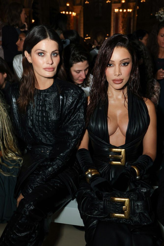 Anitta Balmain Paris Fashion Week Leather Cleavage