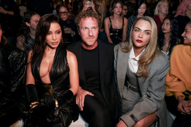 Anitta Balmain Paris Fashion Week Leather Cleavage