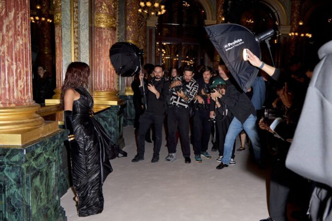 Anitta Balmain Paris Fashion Week Leather Cleavage