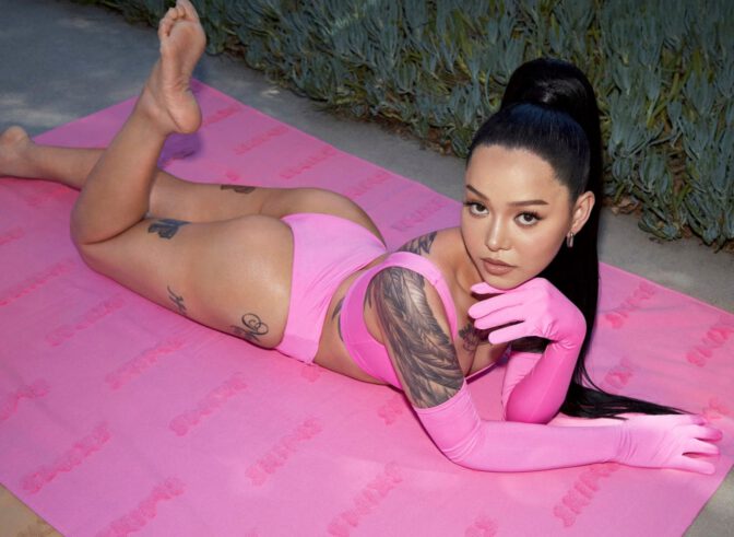 Bella Poarch Skims Campaign Sexy Curves Pink Bodysuit