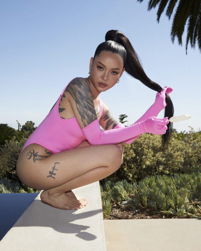 Bella Poarch Skims Campaign Sexy Curves Pink Bodysuit