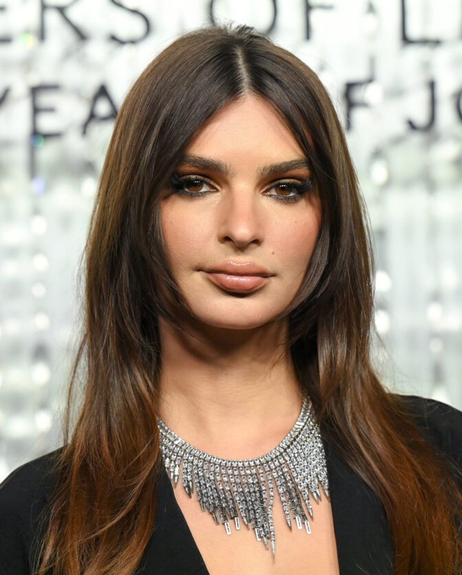 Emily Ratajkowski Braless Cleavage Blazer Swarovski Los Angeles