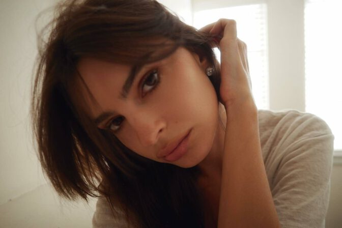 Emily Ratajkowski Topless Tease White Panties