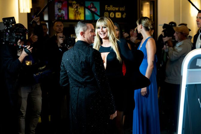 Heidi Klum Massive Cleavage Black Dress Berlin
