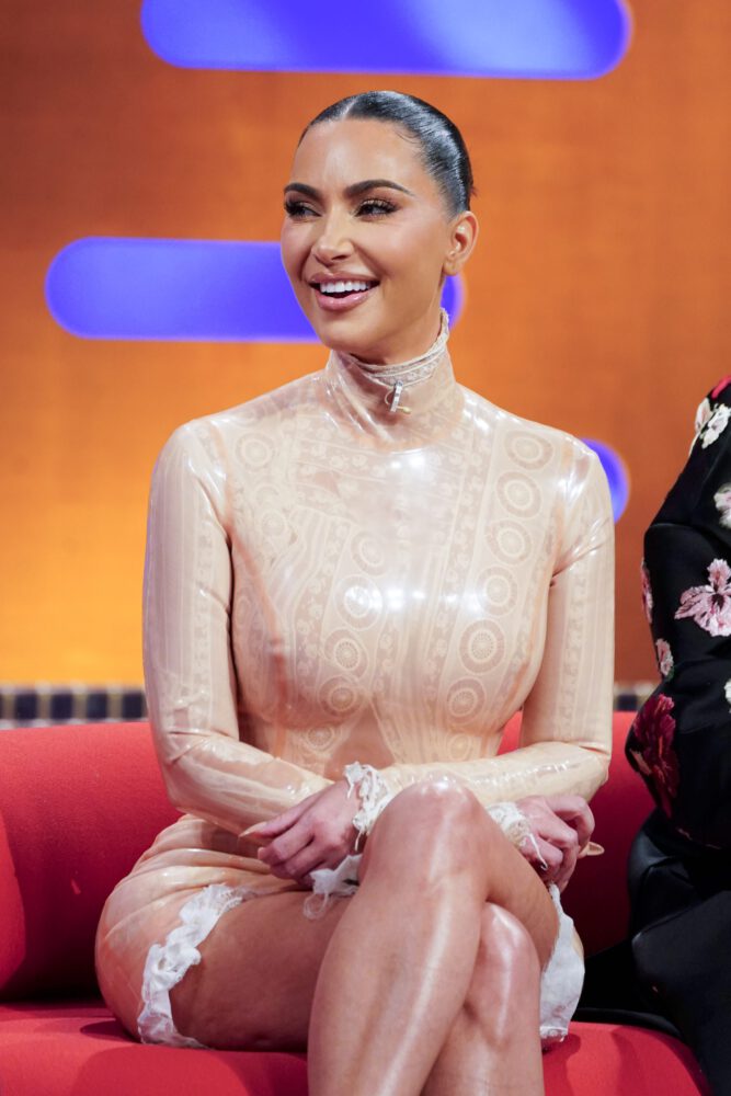 Kim Kardashian Braless See Through Latex Graham Norton