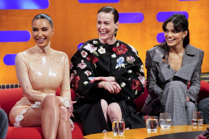 Kim Kardashian Braless See Through Latex Graham Norton