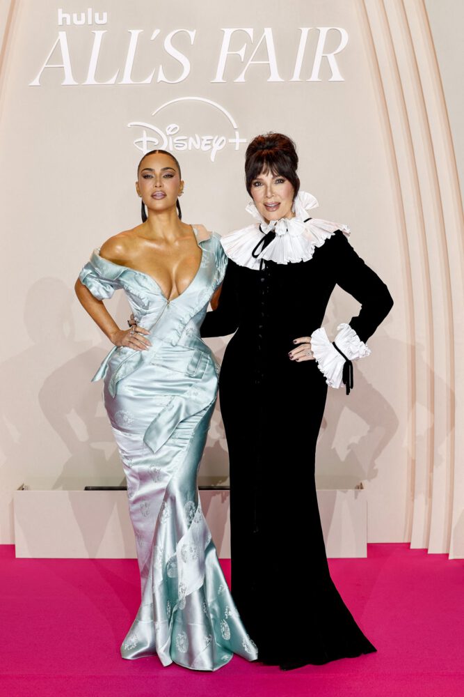 Kim Kardashian Cleavage Blue Gown Alls Fair Paris Premiere