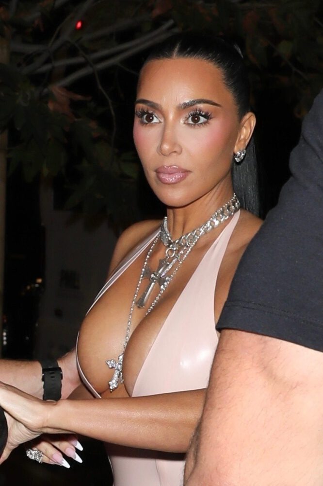 Kim Kardashian Latex Cleavage Kylie Cosmetics La