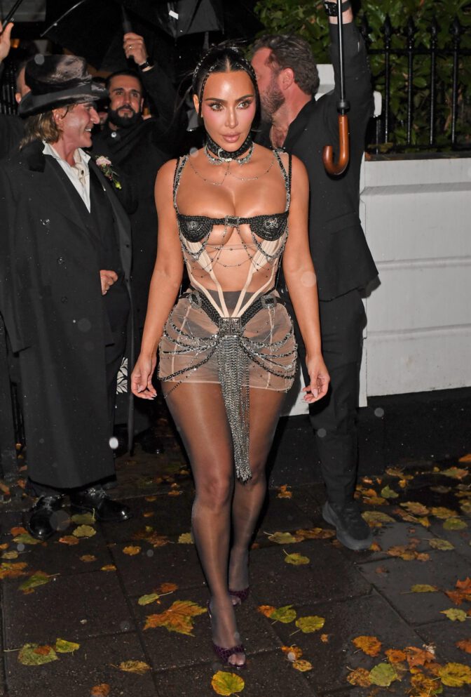 Kim Kardashian Nsfw See Through Curves Birthday London