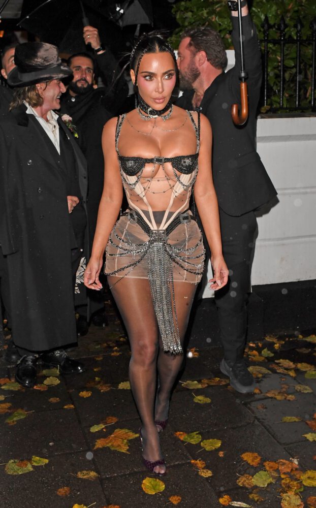 Kim Kardashian Nsfw See Through Curves Birthday London