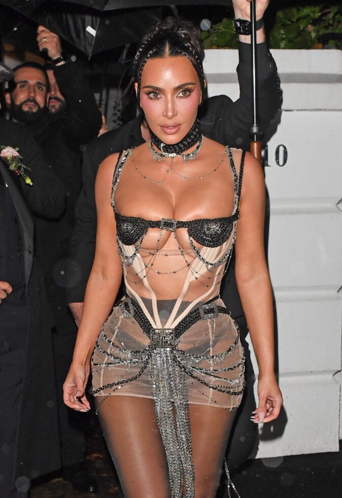 Kim Kardashian Nsfw See Through Curves Birthday London