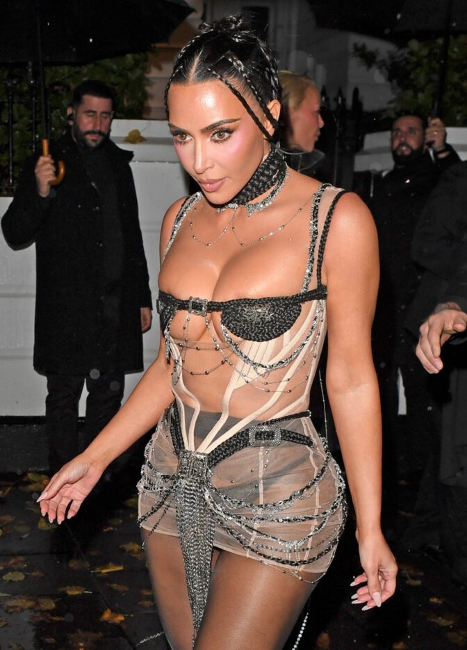 Kim Kardashian Nsfw See Through Curves Birthday London
