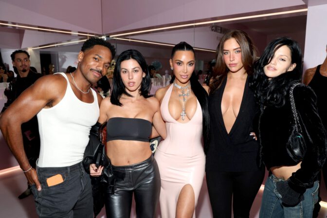 Kim Kardashian Nude Latex Cleavage Kylie Cosmetics Event ()