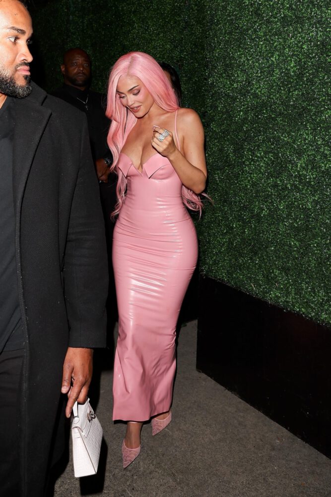 Kylie Jenner Pink Latex Bombshell Kylie Cosmetics Pop Up