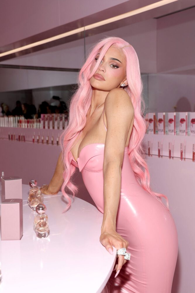 Kylie Jenner Pink Latex Bombshell Kylie Cosmetics Pop Up