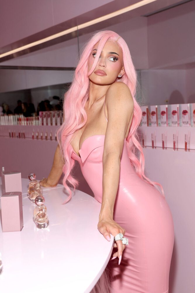 Kylie Jenner Pink Latex Bombshell Kylie Cosmetics Pop Up