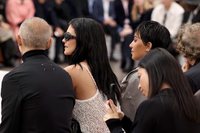 Kylie Jenner Sheer Crochet Maison Margiela Paris