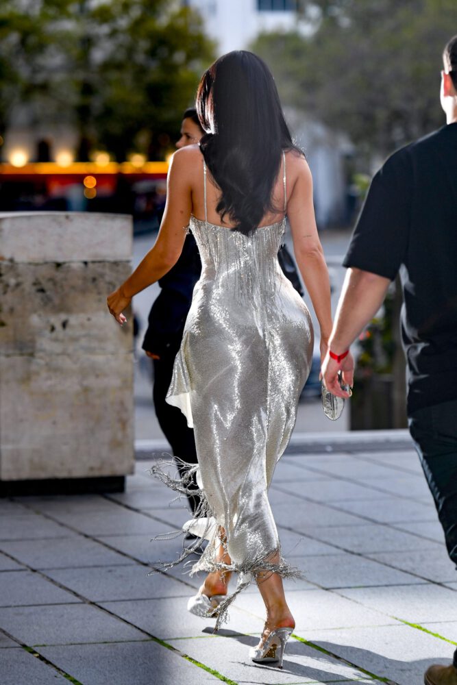 Kylie Jenner Silver Dress Schiaparelli Ass Cleavage
