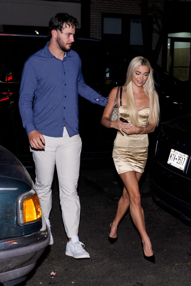 Olivia Dunne Sexy Gold Mini Dress