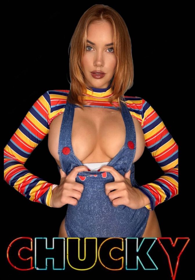 Paige Spiranac Chucky Cosplay Big Boobs Bubble Butt