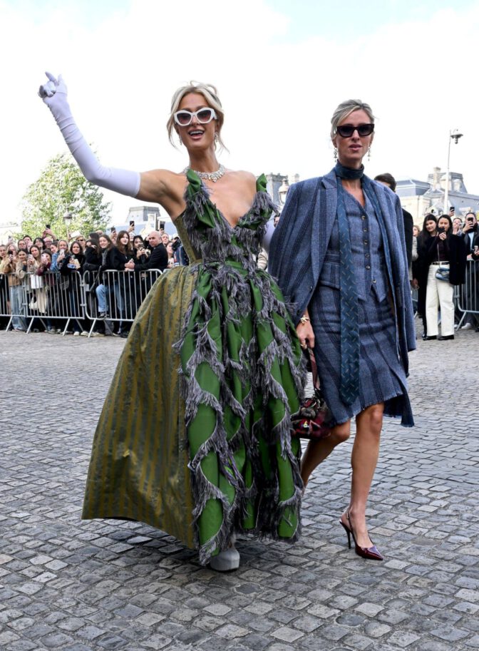 Paris Hilton Cleavage Gown Paris Fashion Week