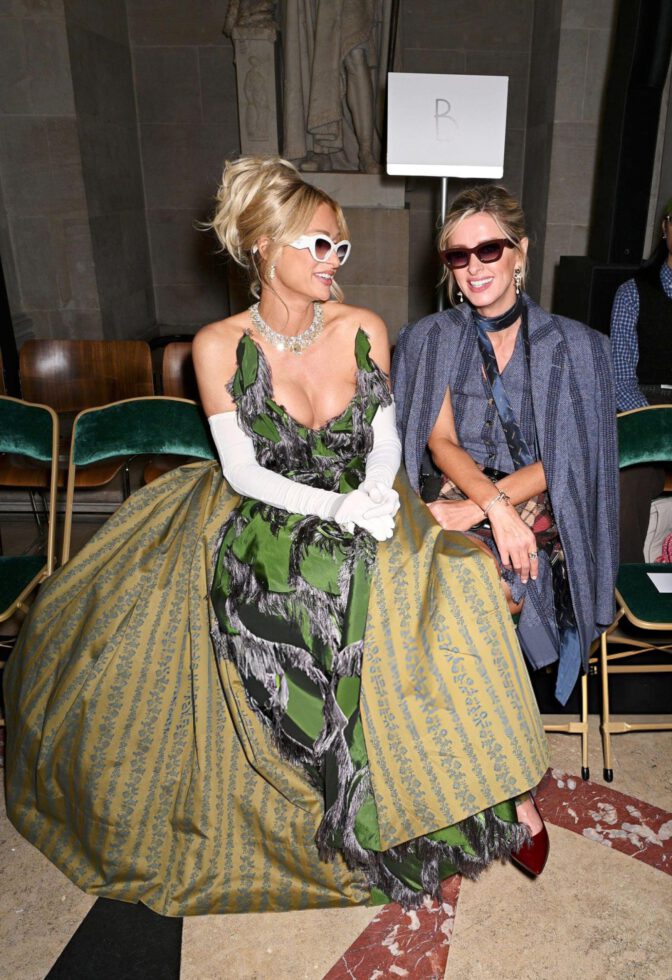 Paris Hilton Cleavage Gown Paris Fashion Week