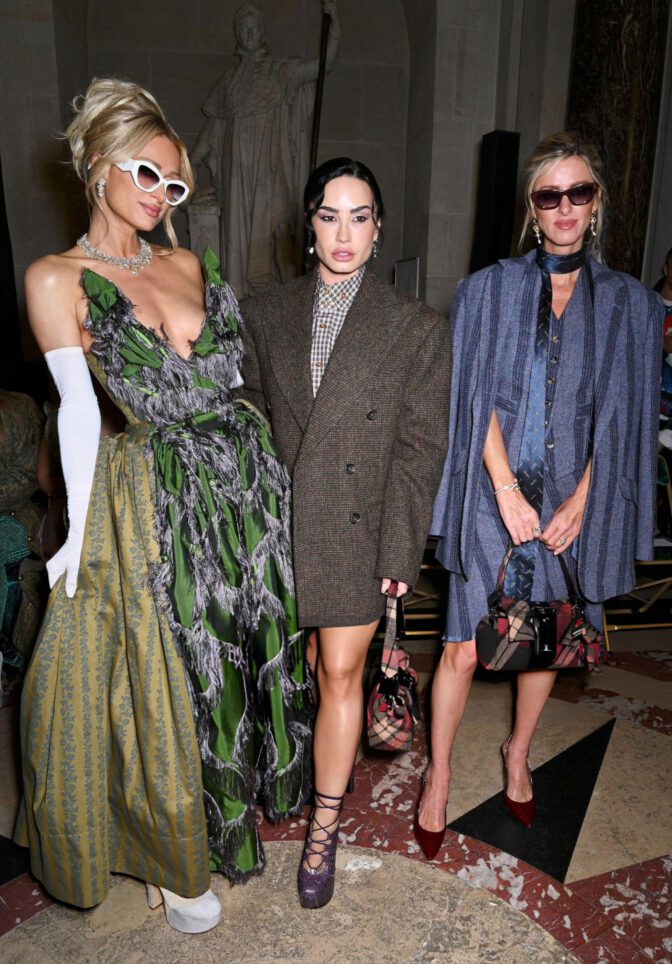 Paris Hilton Cleavage Gown Paris Fashion Week