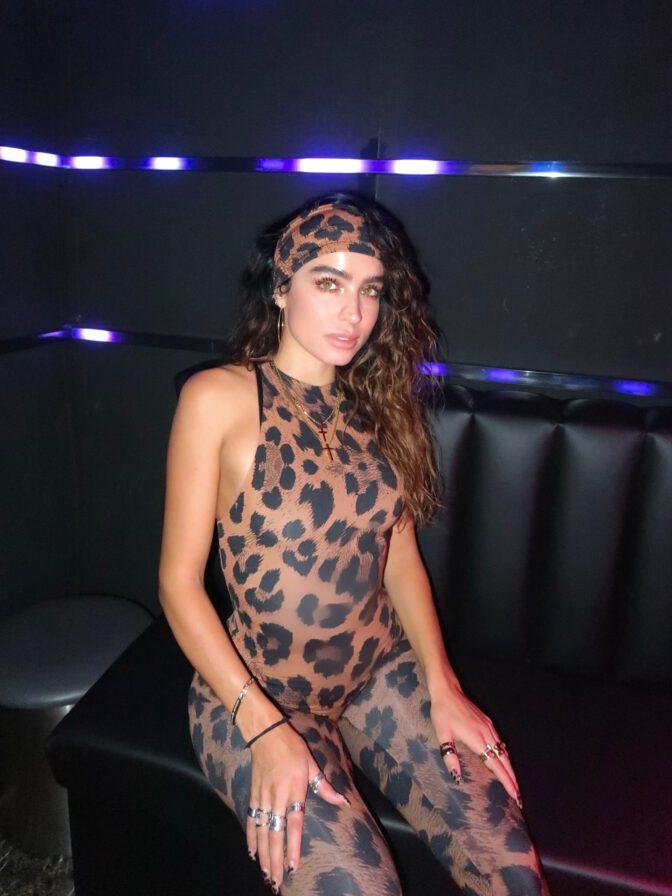 Sommer Ray Massive Booty Leopard Bodysuit