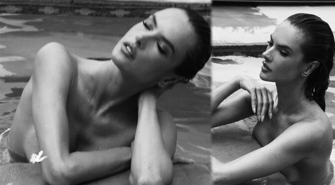 Alessandra Ambrosio Teases Topless in the Pool—Steamy Photos