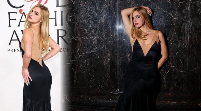 Addison Rae Stuns in Plunging Black Gown at 2025 CFDA Awards