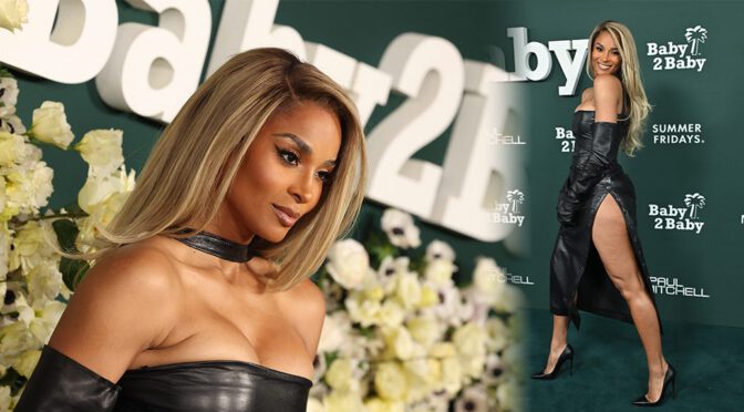 Ciara Unleashes Leather, Legs & Cleavage at Baby2Baby Gala 2025