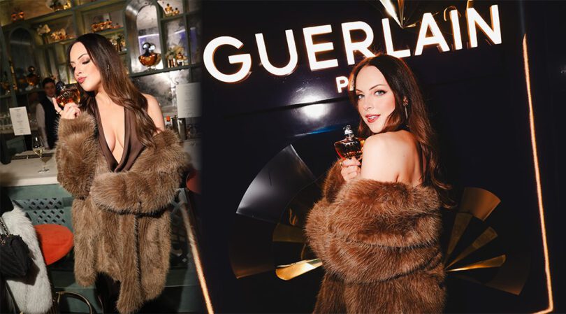 Elizabeth Gillies Turns Up the Heat in Plunging Gown at Guerlain Bash