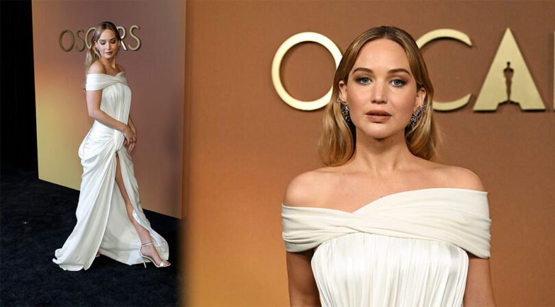 Jennifer Lawrence Flashes Killer Leg & Curves at Governors Awards