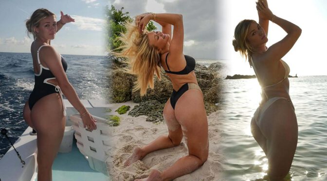 Katie Sigmond’s Big Booty Takes Over the Beach in Skimpy Bikinis