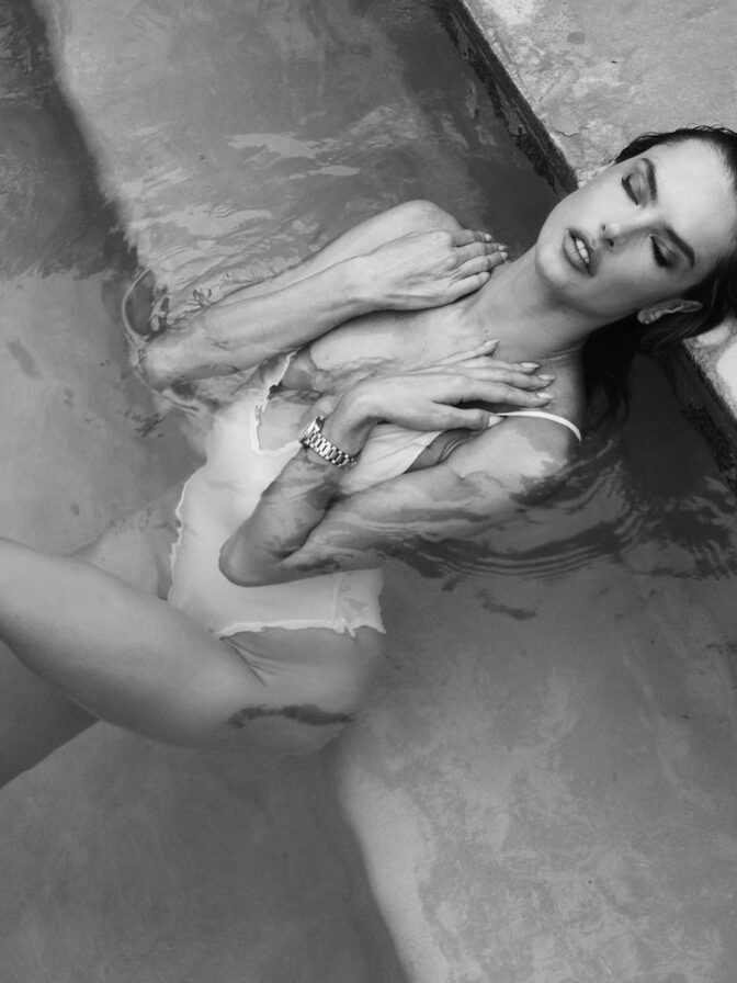 Alessandra Ambrosio Topless Poolside Photoshoot