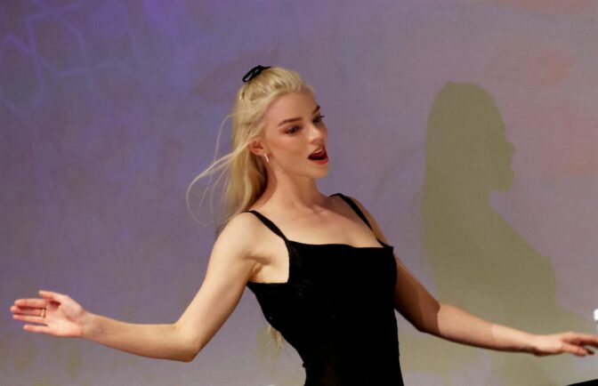 Anya Taylor Joy Braless Sheer Dress Marrakech Red Carpet