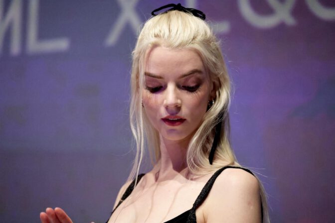 Anya Taylor Joy Braless Sheer Dress Marrakech Red Carpet